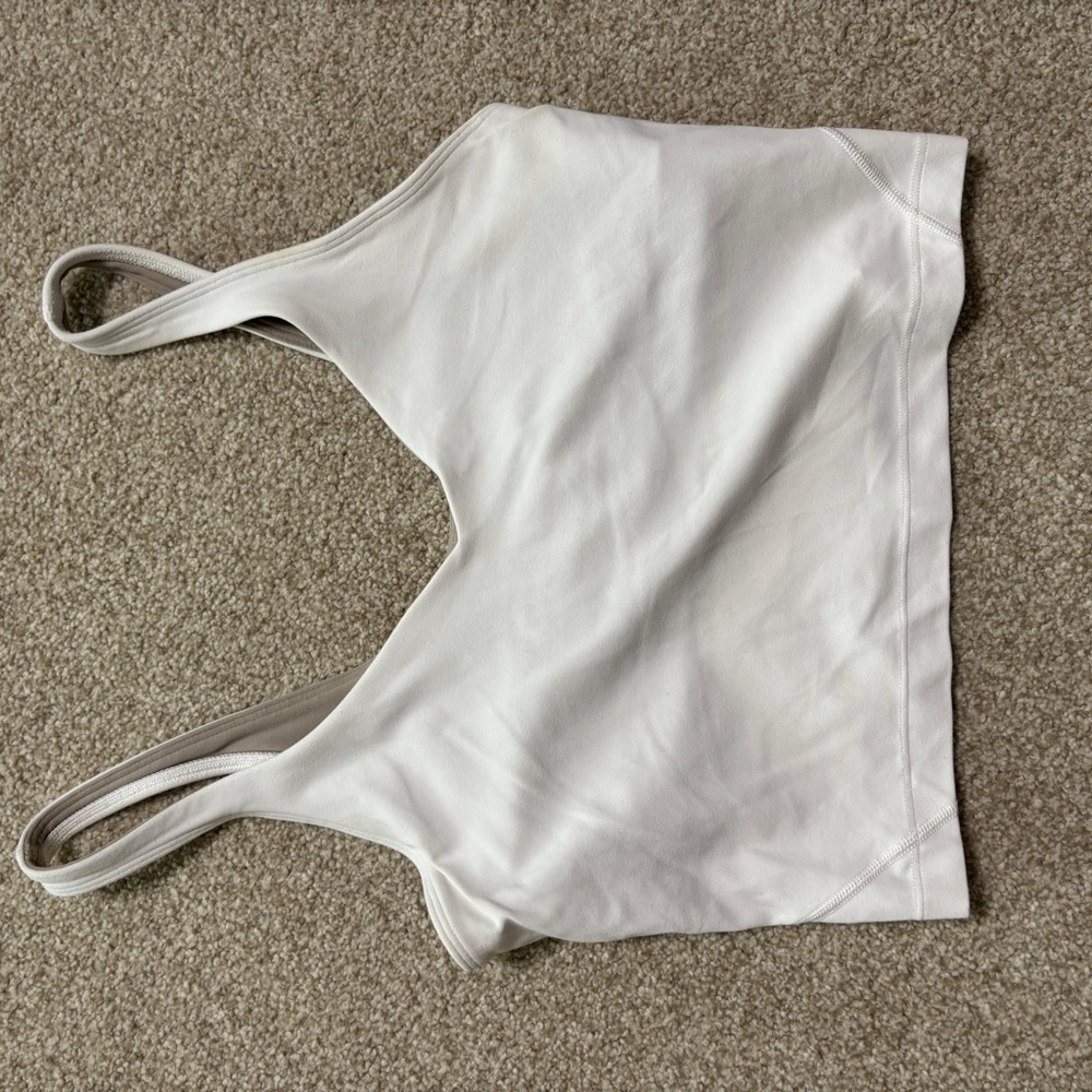 Lululemon Athletica White Sports Bra with Adjustable Straps